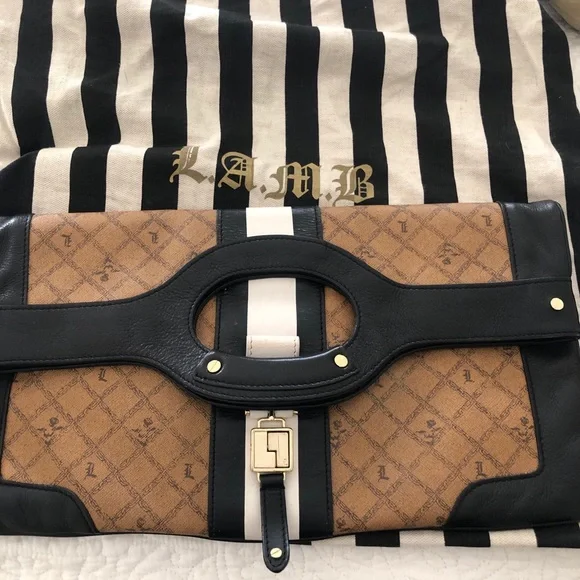 L.A.M.B. Gwen Stefani Carlisle Large Envelope Clutch - Picture 3 of 6